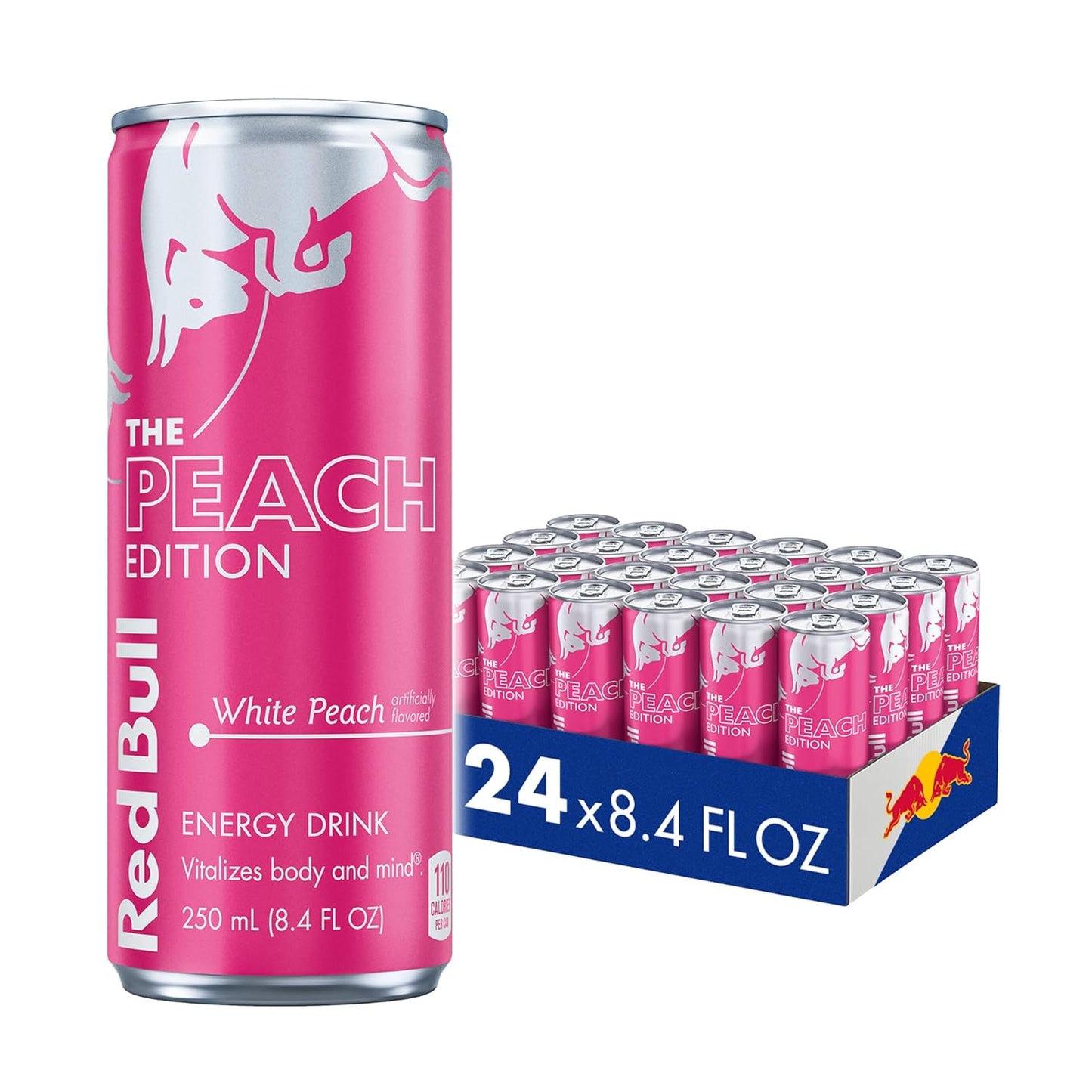 Four cans of Red Bull Red Edition Watermelon Energy Drink, 8.4 fl oz, featuring vibrant red and watermelon branding.