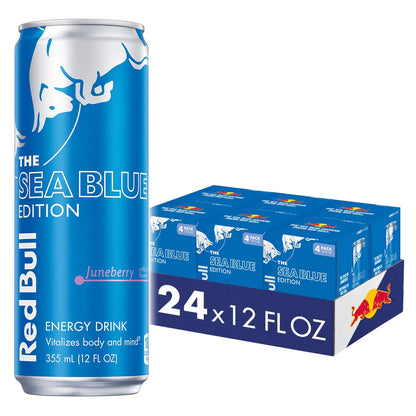 Four cans of Red Bull Red Edition Watermelon Energy Drink, 8.4 fl oz each, featuring vibrant watermelon-themed branding.