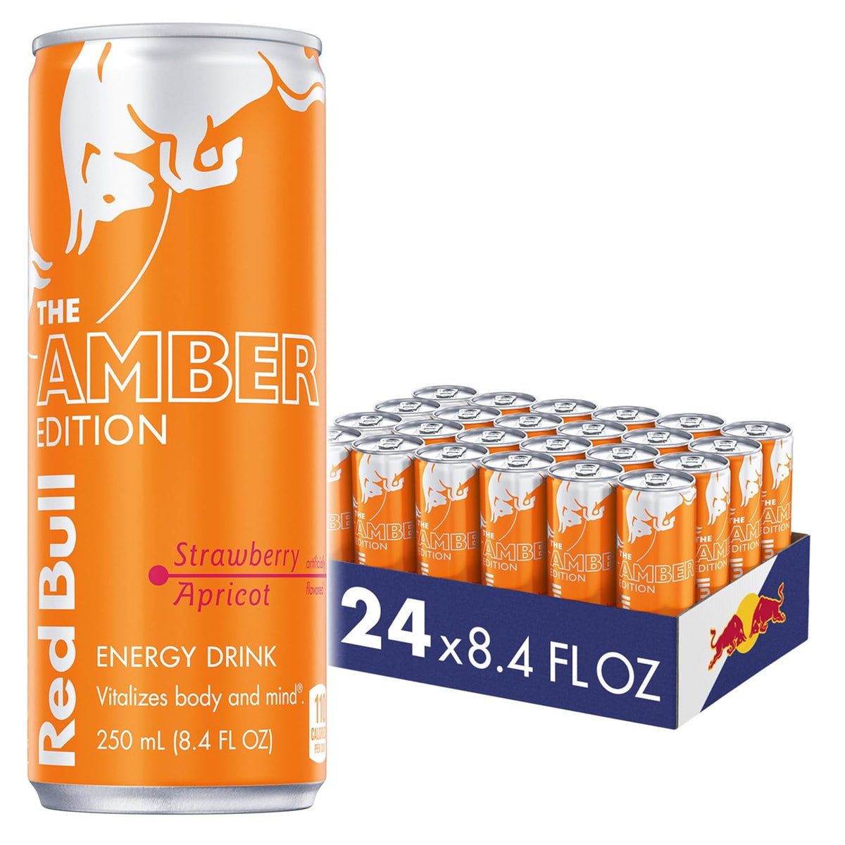 Red Bull Summer Edition Sudachi Lime energy drink cans, 12 fl oz each, with vibrant red and green design, pack of 24.