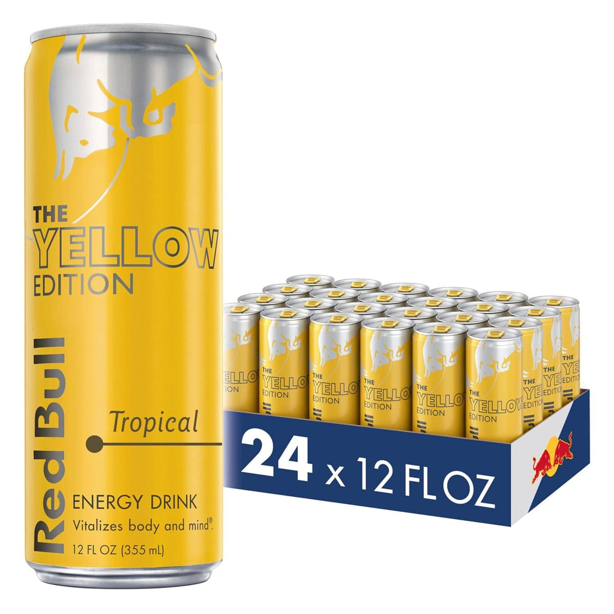 Red Bull Summer Edition Sudachi Lime energy drink cans, 12 fl oz, with vibrant red and green design, 24-pack of refreshing cans.