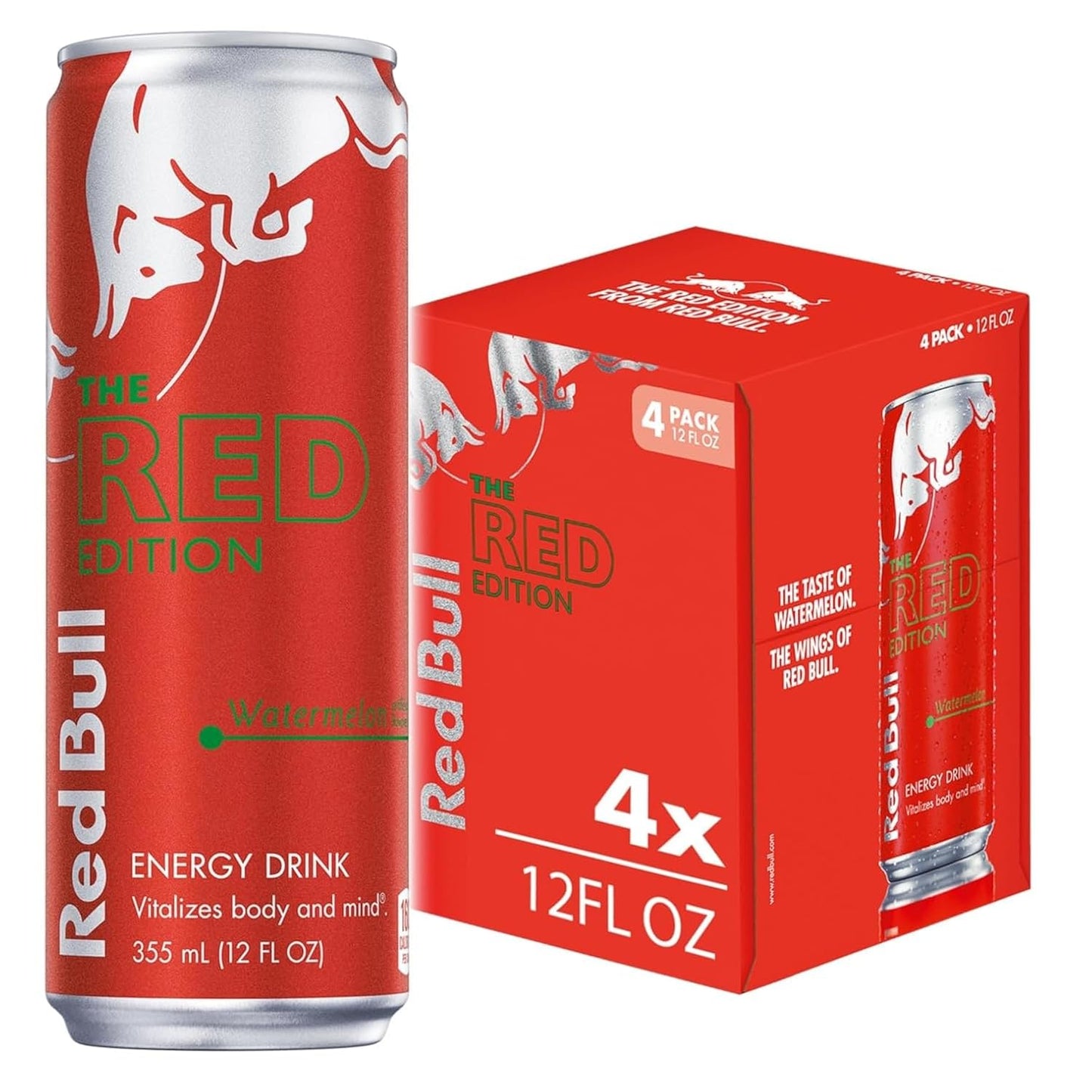 Six packs of Red Bull Summer Edition Sudachi Lime Energy Drink cans, 8.4 fl oz, featuring vibrant red and lime design.