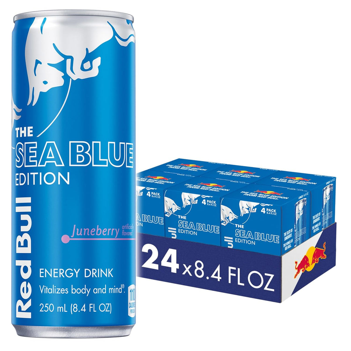 Six packs of Red Bull Summer Edition Sudachi Lime energy drinks, 8.4 fl oz cans with caffeine, taurine, and B vitamins.