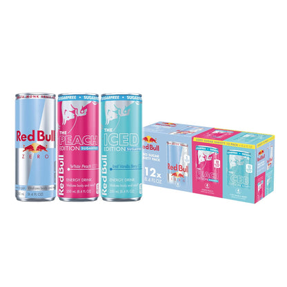 Red Bull Sugar-Free Summer Edition Sudachi Lime Energy Drink cans, 12 fl oz, pack of 24, with caffeine, taurine, and B vitamins.