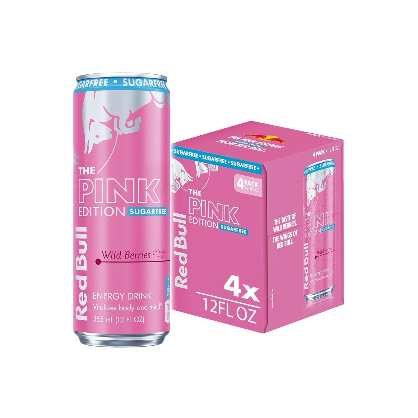 Red Bull Sugar-Free Summer Edition Sudachi Lime energy drink cans, 12 fl oz, pack of 24, showcasing vibrant red and green branding.