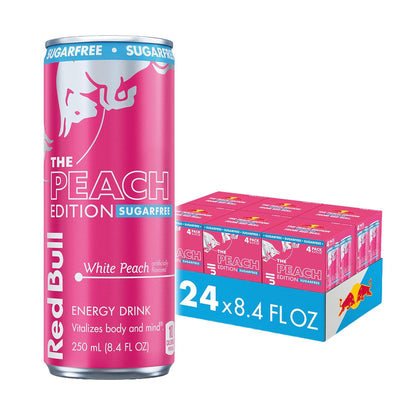 Red Bull Summer Edition Sudachi Lime Sugar-Free Energy Drink cans, 12 fl oz, 24-pack, featuring vibrant red and green design.
