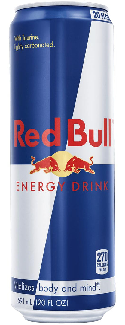 Red Bull Energy Drink Variety Pack with red, amber, and yellow edition cans, 8.4 fl oz, 24-pack of popular energy drinks.