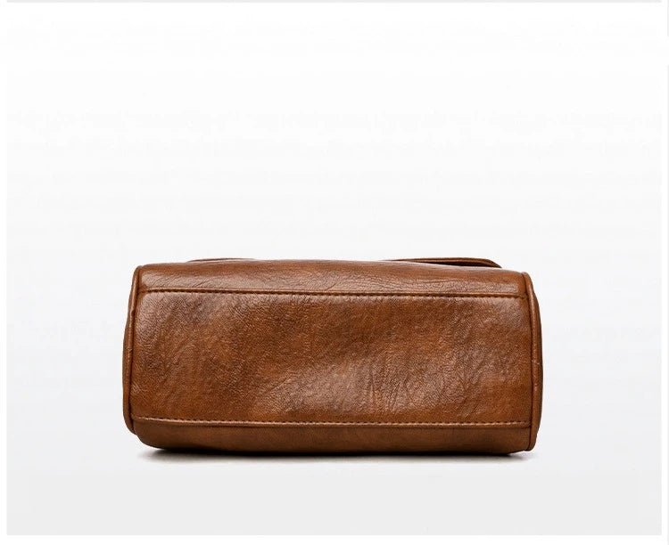 Retro Oil Wax Leather Crossbody Bag,with Textured and Vintage Feel,Simple and Elegant Flap Design,and Adjustable Shoulder Strap - BACKUPMYFILESNOW