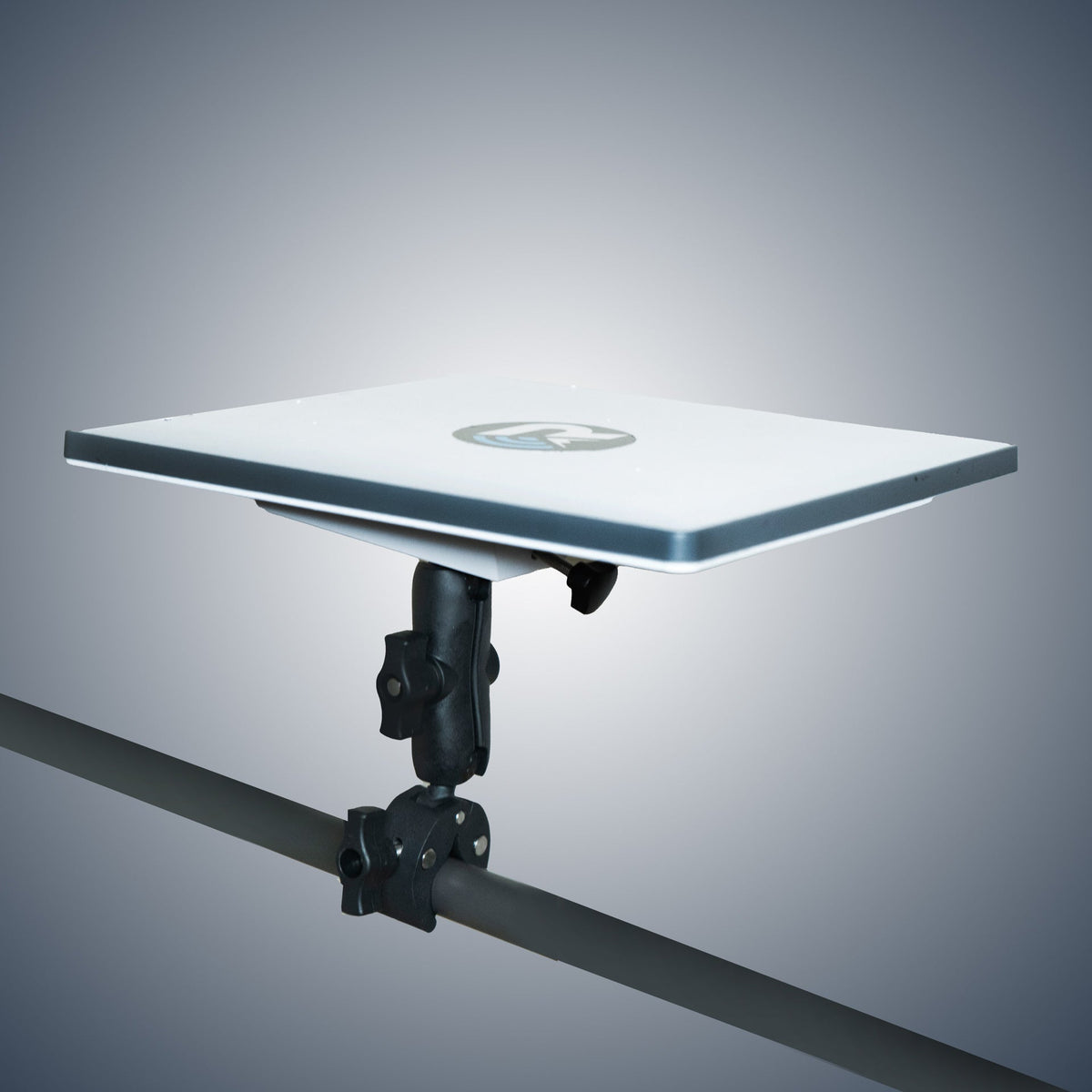Revolink Starlink Mini Bar Clamp Mount for satellite dish installation, featuring sturdy metal construction and adjustable clamp.