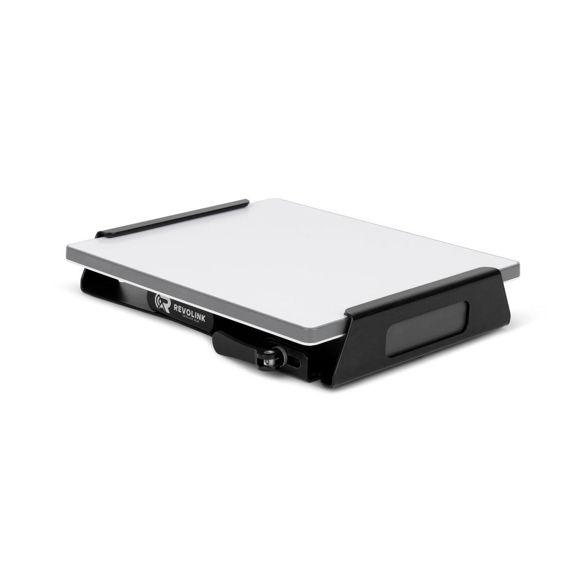 Black Revolink Satellite Gear quick release bracket for Devos AMPak 145, easy attachment and removal for secure mounting.