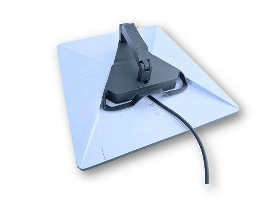 Revolink Starlink Mini Roof Rack Mount securing satellite equipment on vehicle roof for outdoor use.