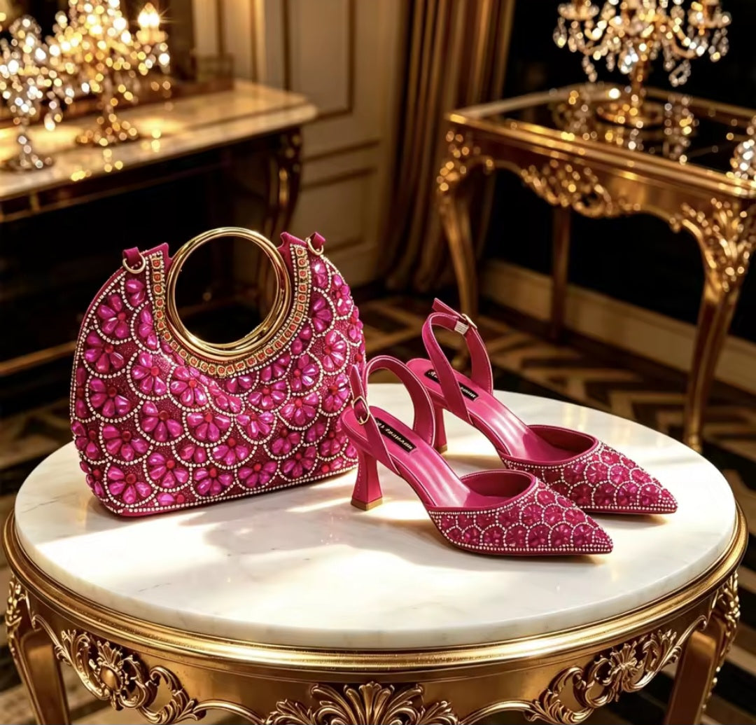 Luxurious Italian ladies shoes and bag set by EdleessFashion, featuring elegant design and high-quality craftsmanship.