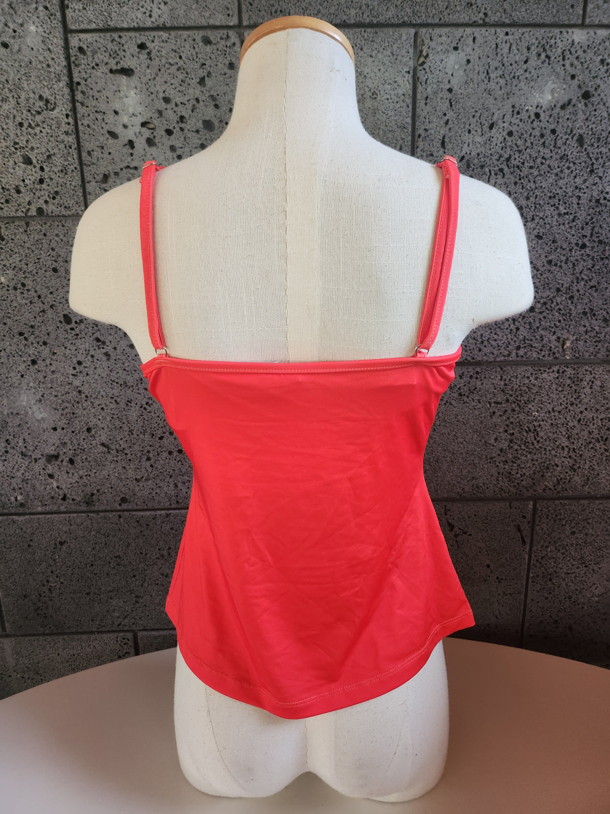 Loco Boutique solid logo cami tankini top in vibrant color, featuring a sleek fit and logo detail on the front.