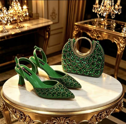 Elegant Italian ladies shoes and matching bag set by EdleessFashion, featuring luxurious design and stylish craftsmanship.
