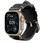 Robust Leather Strap R01 in natural brown with titanium hardware, designed for 49mm watches.