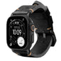 Robust Leather Strap R01 in brown natural leather with titanium hardware for 49mm watch band replacement.