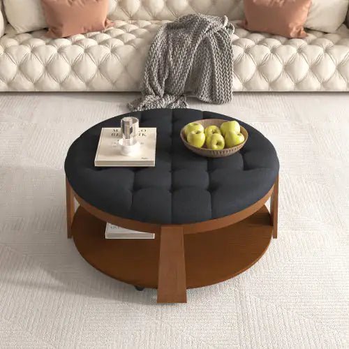 Round Footstool Coffee Table - BACKUPMYFILESNOW