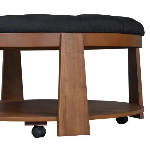 Round Footstool Coffee Table - BACKUPMYFILESNOW