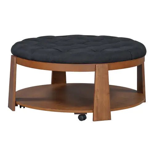 Round Footstool Coffee Table - BACKUPMYFILESNOW