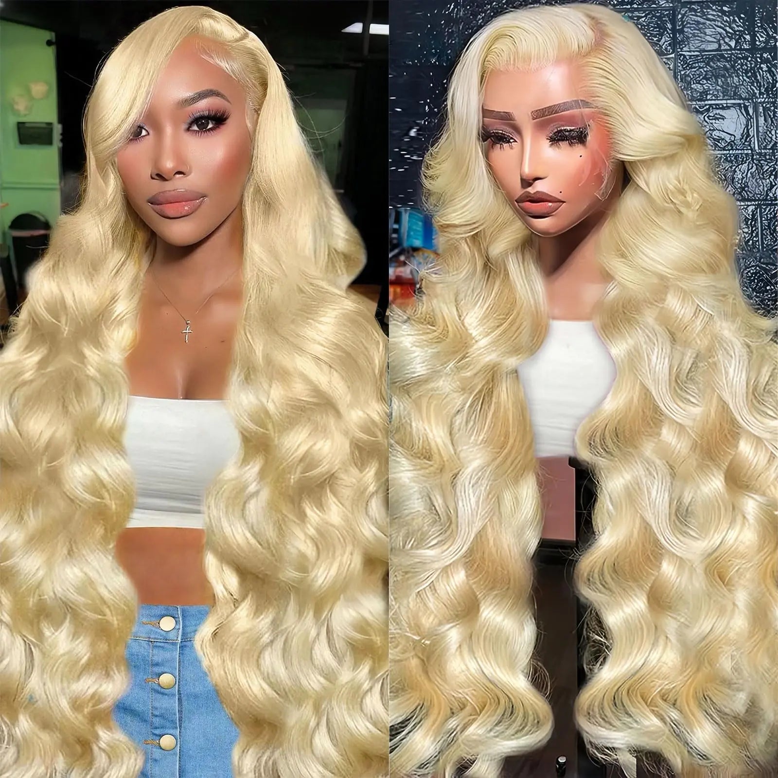 Ruaswey Blonde Wig Human Hair 613 13x6 Lace Front Wig Human Hair 200 Density Blonde HD Lace Front Wigs Human Hair Pre Plucked Body Wave Human Hair Lace Front Wigs 613 Frontal Wigs Human Hair 24 Inch - BACKUPMYFILESNOW
