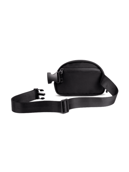 Black LuxeGo Small Crossbody Sling Bag by Runner's Athletics, featuring adjustable strap and compact design for everyday use.