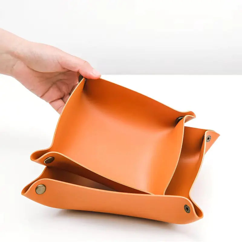 PU Leather Storage Box for Office and Dorm Use