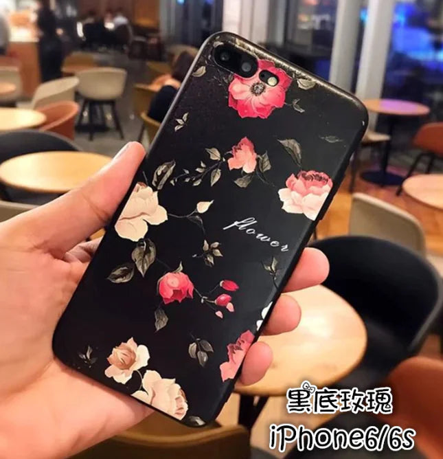 Glow-in-the-Dark Floral Phone Case for S9 Plus/Xs Max
