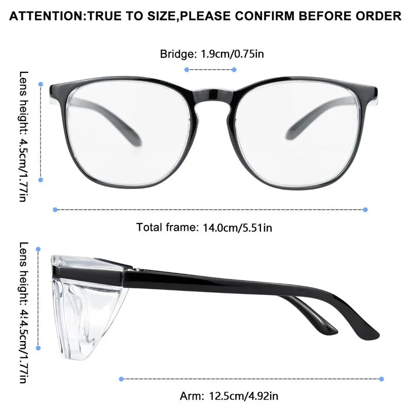 Safety Glasses, Double-sided Anti-fog Safety Glasses for Men and Women, Anti-pollen Blocking Blue Light Fashion Goggles - BACKUPMYFILESNOW.COM®