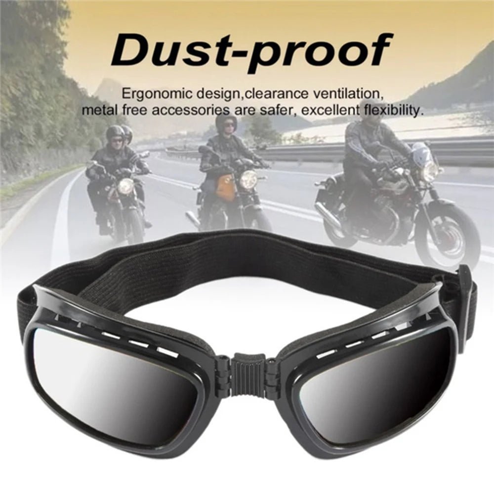 Safety Goggles Motorcycle Multi-functional Glasses Folding Glasses Anti Fog Windproof Ski Goggles Off Road Racing Eyewear - BACKUPMYFILESNOW.COM®