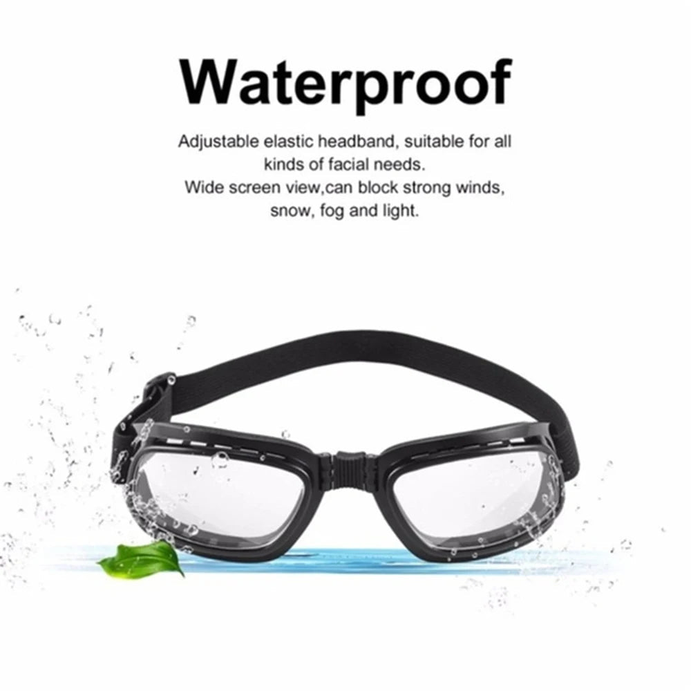Safety Goggles Motorcycle Multi-functional Glasses Folding Glasses Anti Fog Windproof Ski Goggles Off Road Racing Eyewear - BACKUPMYFILESNOW.COM®