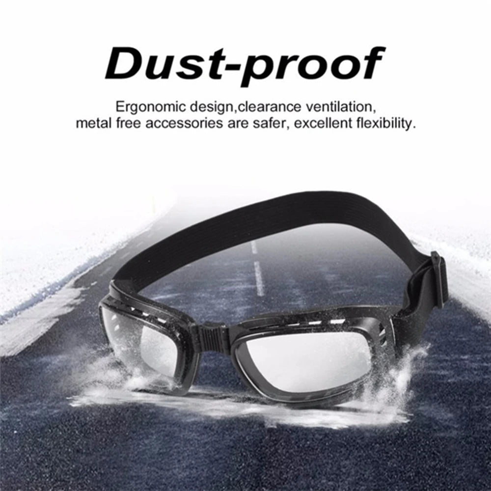 Safety Goggles Motorcycle Multi-functional Glasses Folding Glasses Anti Fog Windproof Ski Goggles Off Road Racing Eyewear - BACKUPMYFILESNOW.COM®