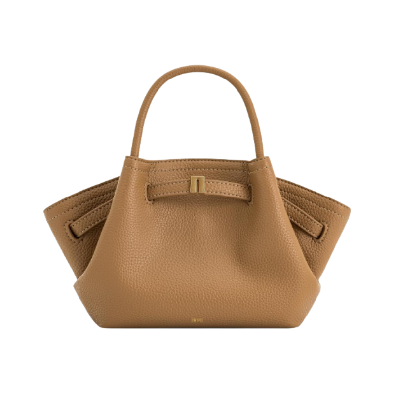 OBA women's brown canvas mini crossbody shoulder bag with adjustable strap and zipper closure, stylish for casual wear.