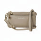 Creamy spice taupe Bella RFID wallet by SaveTheGirls with gold hardware, featuring sleek design and RFID protection.