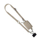 Deep cream rose Clip & Go strap with pouch in brushed vegan leather, gold hardware, designed for hands-free carrying by SaveTheGirls.