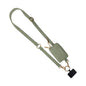 Deep cream rose Clip & Go strap with pouch, brushed vegan leather, gold hardware, and metal clip for easy attachment.