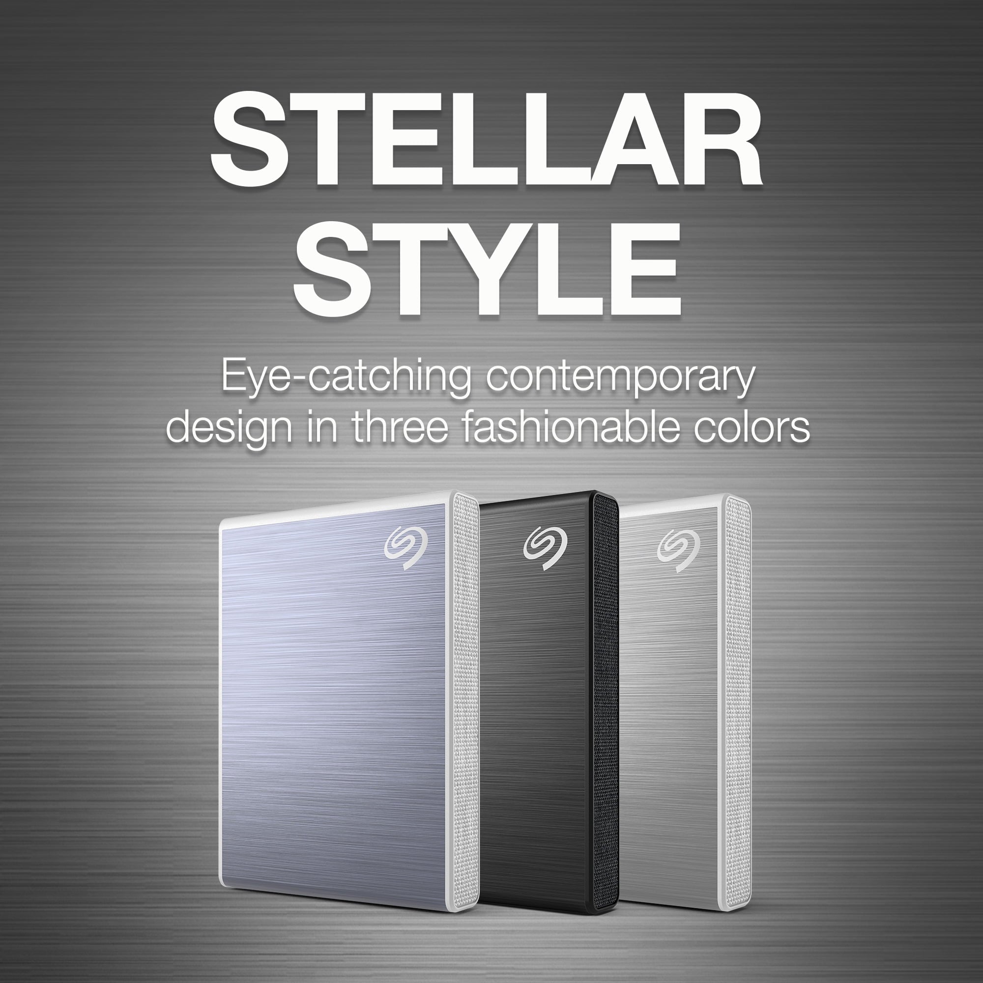 Seagate One Touch SSD 1TB External SSD Portable - Silver, Speeds up to 1030MB/s, with Android App, 1yr Mylio Create, 4mo Adobe Creative Cloud Photography Plan and Rescue Services (STKG1000401) - BACKUPMYFILESNOW