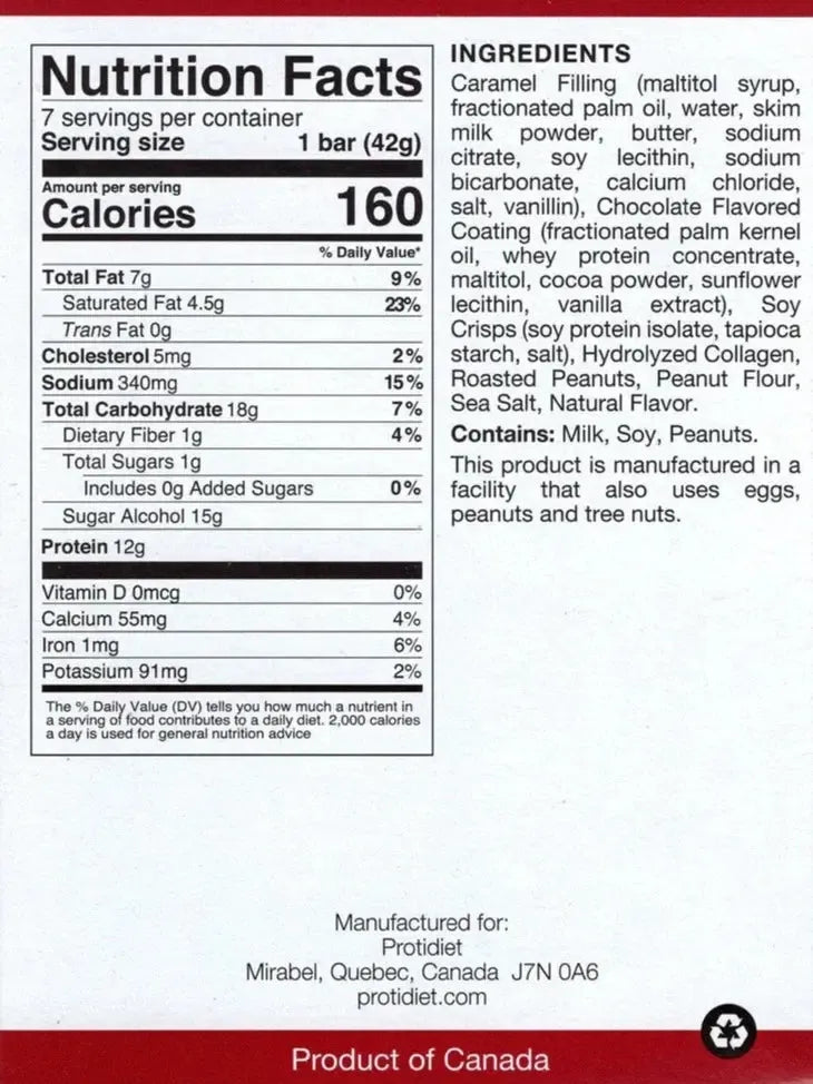AmBari Nutrition Caramel & Sea Salt Bites in a clear package, showing delicious caramel and sea salt treats with branding.