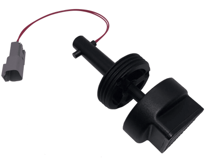 Seaview Global InteliPlug ProX drain plug with black rubber and metal construction, designed for marine drainage systems.