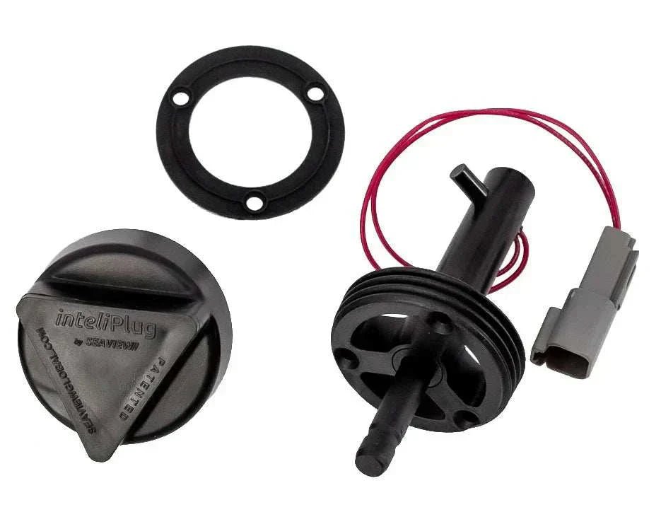 Seaview Global inteliPlug ProX drain plug with orange handle and stainless steel construction for secure sealing.