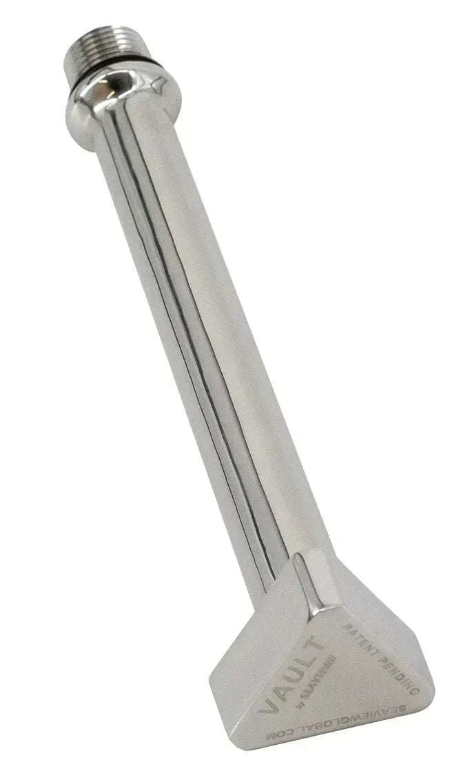 Seaview Global Vault Center Drain Plug made of stainless steel, designed for secure marine or industrial drainage applications.