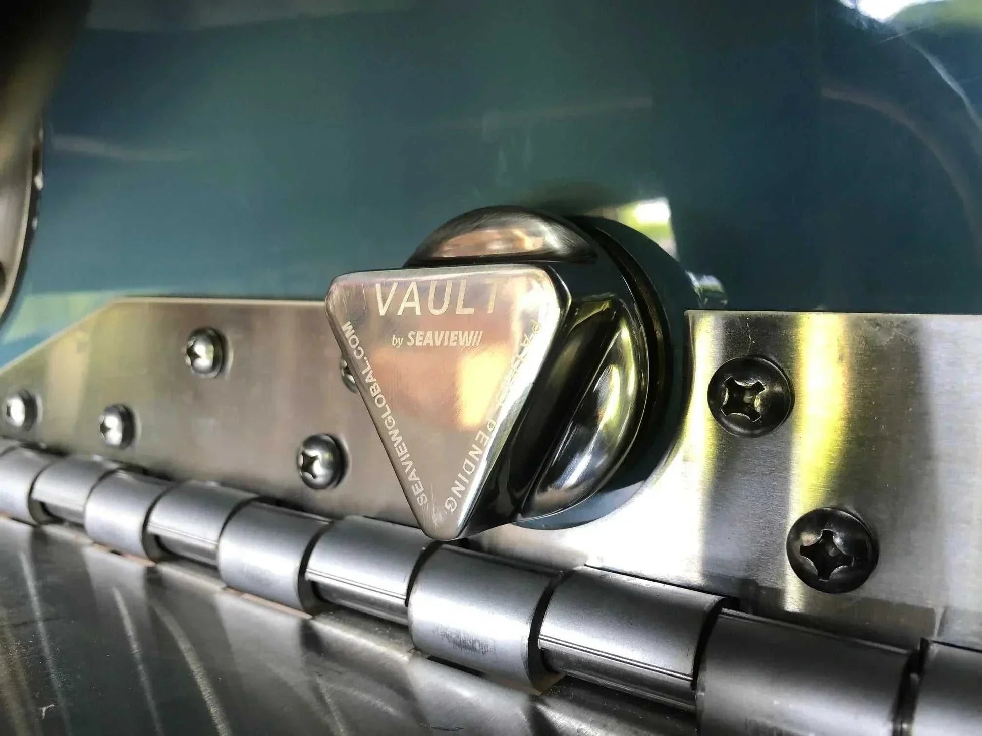 Stainless steel Vault Drain Plug by Seaview Global, designed for secure sealing of marine or industrial drainage systems.