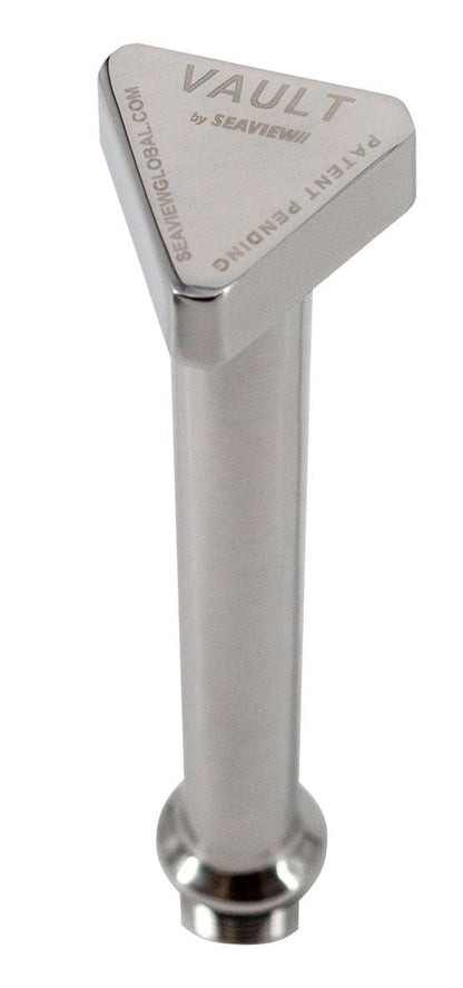 Seaview Global Vault Pro Center Drain Plug made of stainless steel, designed for marine vessel drainage systems.