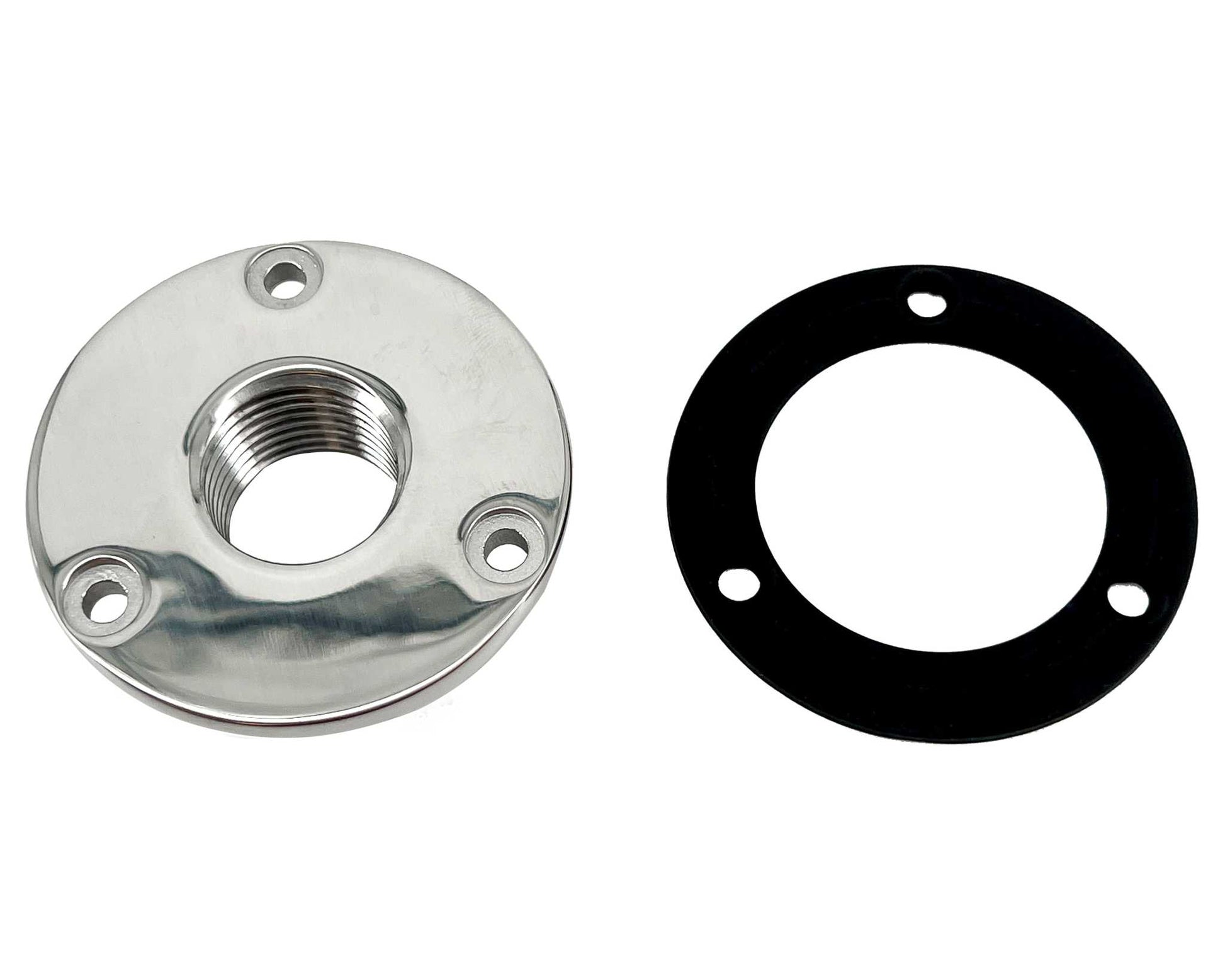 Seaview Global Vault Pro Center Drain Plug made of stainless steel, designed for boat drainage systems.