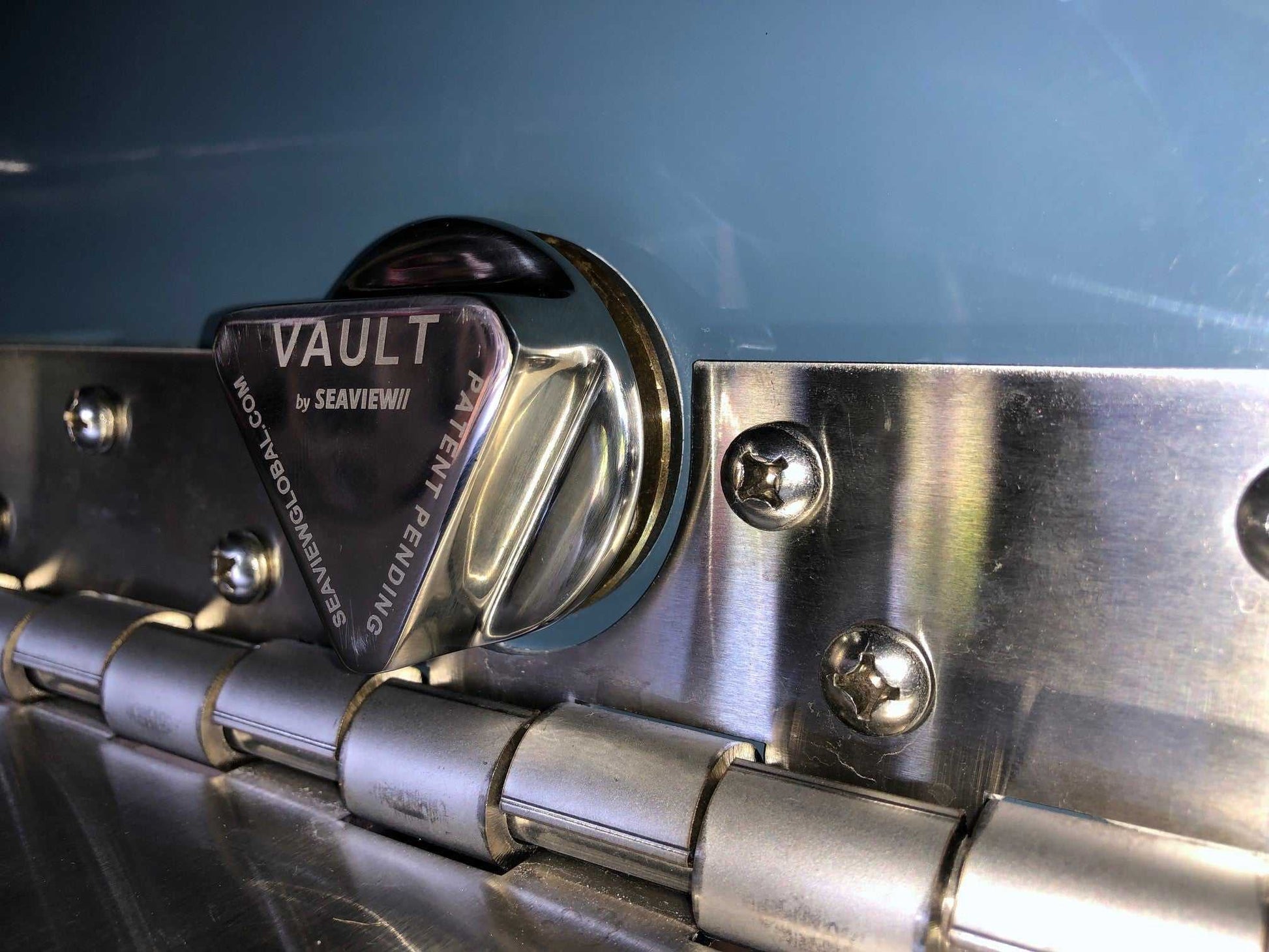 Seaview Global Vault Pro Drain Plug in stainless steel with threaded design and rubber gasket for secure marine drainage.