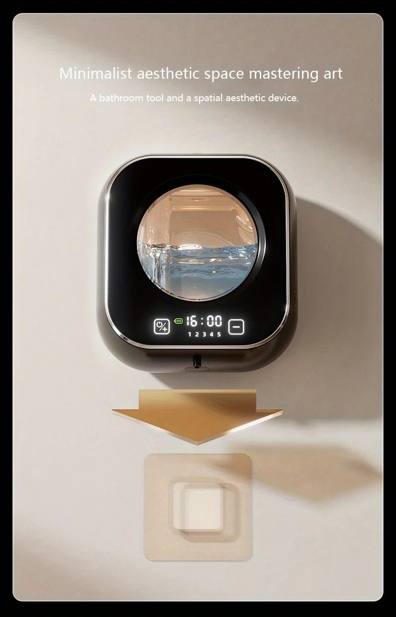 Sensor - operated hand sanitizer dispenser with USB charging, battery and time display, compatible with foam/liquid. - BACKUPMYFILESNOW