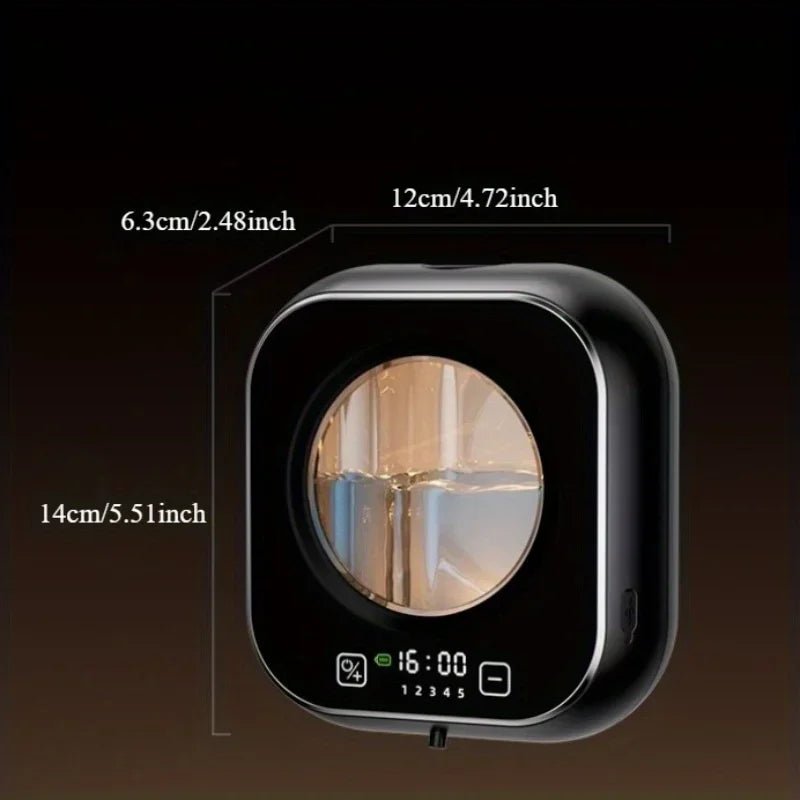 Sensor - operated hand sanitizer dispenser with USB charging, battery and time display, compatible with foam/liquid. - BACKUPMYFILESNOW