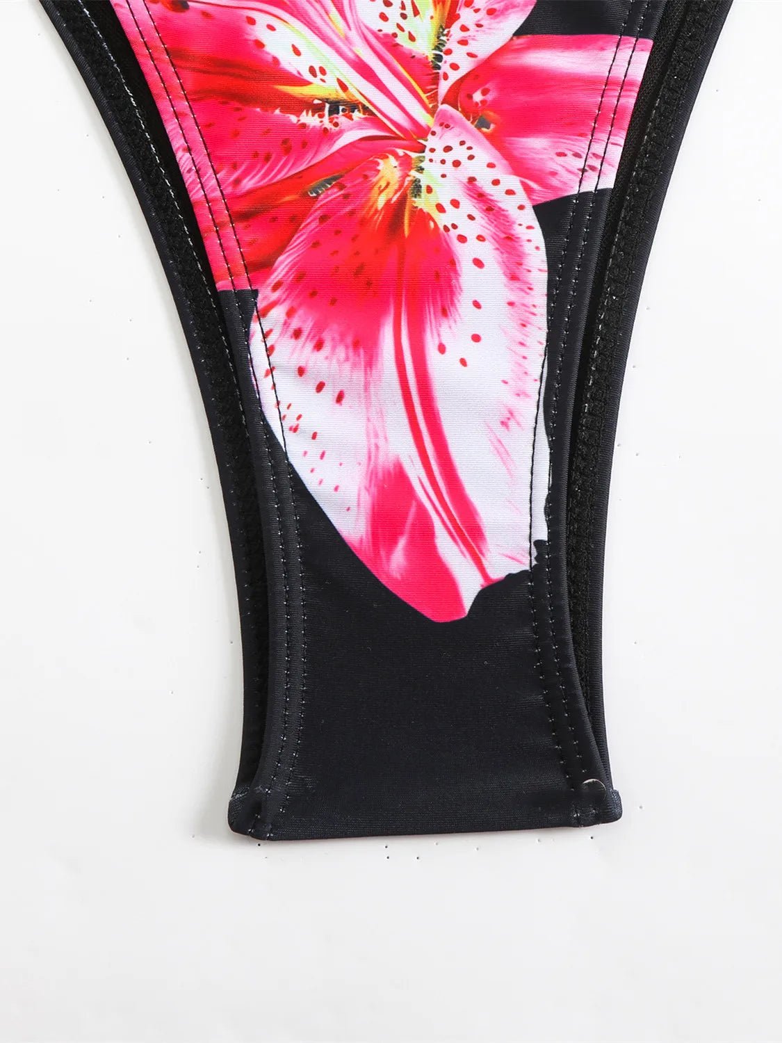 Sexy Micro Bikini 2025 Women Black Floral Print Push Up Bra Tie Side Thong Swimsuit Brazilian Beach Bathing Suit Pool Swimwear - BACKUPMYFILESNOW.COM®