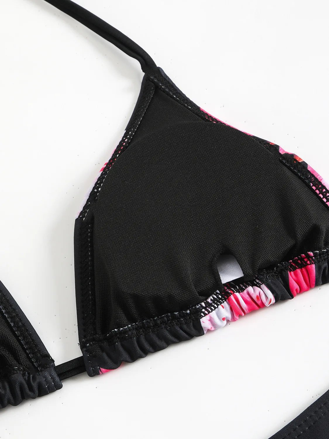 Sexy Micro Bikini 2025 Women Black Floral Print Push Up Bra Tie Side Thong Swimsuit Brazilian Beach Bathing Suit Pool Swimwear - BACKUPMYFILESNOW.COM®