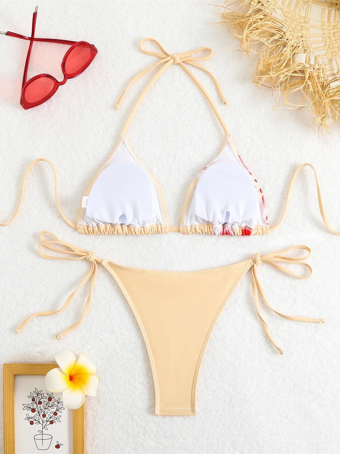 Sexy Micro Bikini 2025 Women Black Floral Print Push Up Bra Tie Side Thong Swimsuit Brazilian Beach Bathing Suit Pool Swimwear - BACKUPMYFILESNOW.COM®