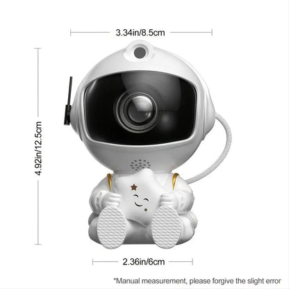 Black astronaut night light projector by Shaketea, featuring starry night images for aesthetic room decor.