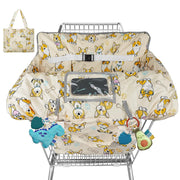 Shopping Cart Cover for Baby High Chair Cover Grocery Cart Cover for Baby Girl Boy Toddler Cute Corgi Print Portable Shopping Cart Cover with Safety Harness - BACKUPMYFILESNOW